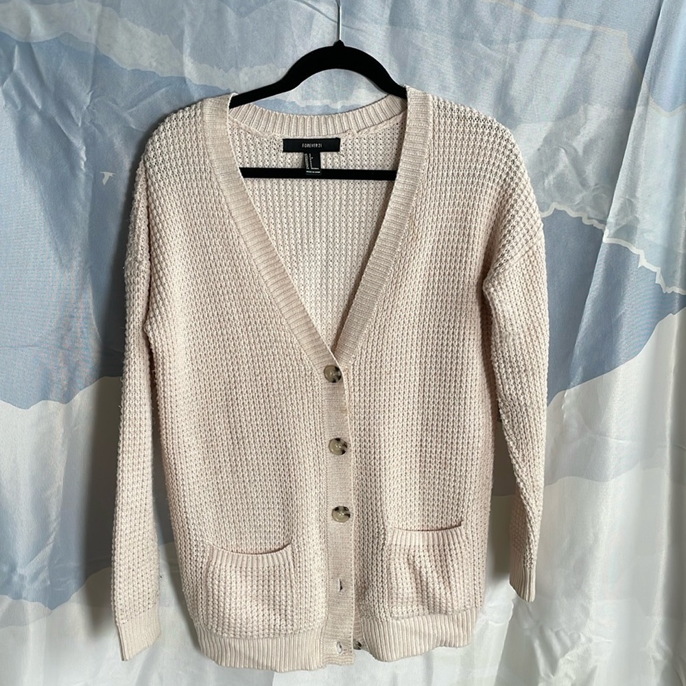 ⭐️Cream knit oversized cardigan